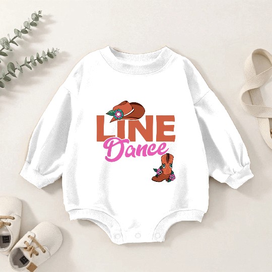 Line Dance Diva Country Music Western Baby Romper Sweatshirts