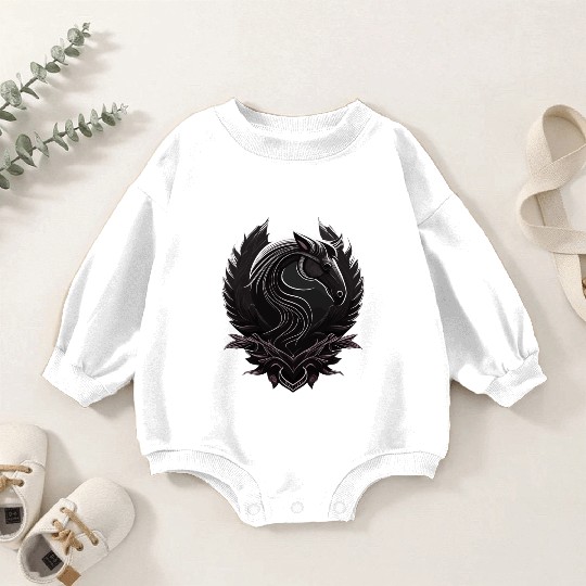 Horseshoe and Horse Baby Romper Sweatshirts