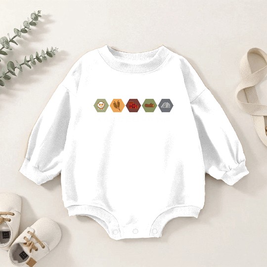 A Has No Ore Settlers Board Game Night Baby Romper Sweatshirts