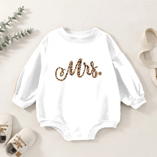 Bride Groom Mrs Leopard Print Wedding Baby Romper Sweatshirts