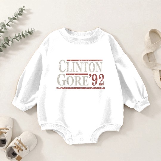 Distressed Bill Clinton Al Gore 1992 Baby Romper Sweatshirts