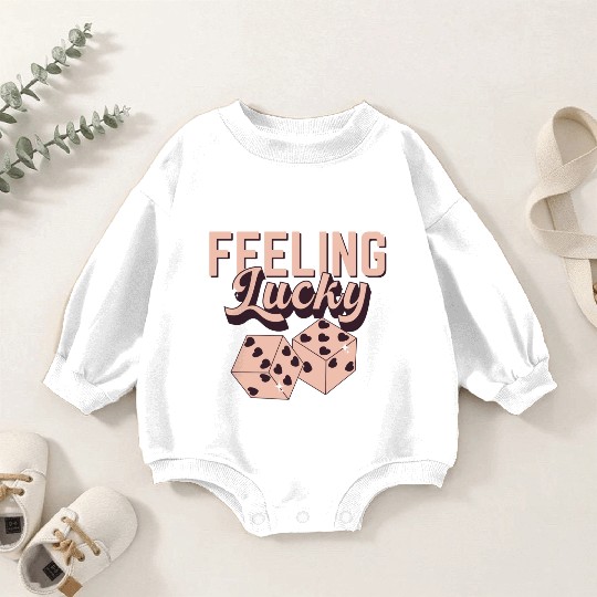 Feeling Lucky Retro Valentine 1 Baby Romper Sweatshirts