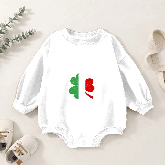 St Patrick Was Italian Shamrock Italy Flag Baby Romper Sweatshirts