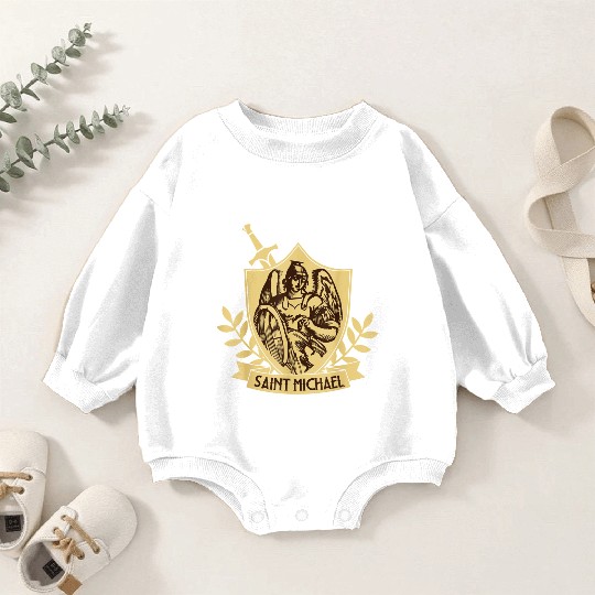 Saint Michael Patron Saint of Police Officers Baby Romper Sweatshirts
