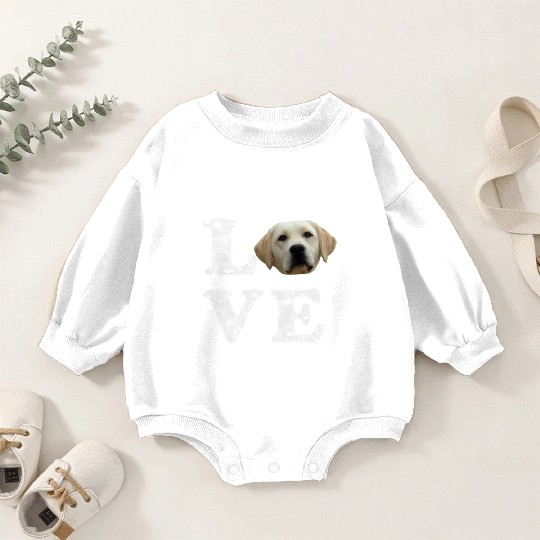 I Love My Yellow Lab Labrador Retriever Dog Baby Romper Sweatshirts