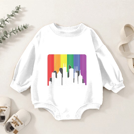 Chicago LGBT Rainbow Flag Baby Romper Sweatshirts