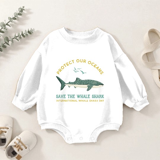 Save The Whale Sharks Protect Our Oceans Baby Romper Sweatshirts