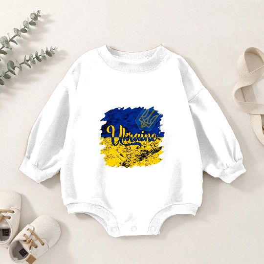 Ukraine Ukrainian Flag I Stand With Ukraine Pride Baby Romper Sweatshirts