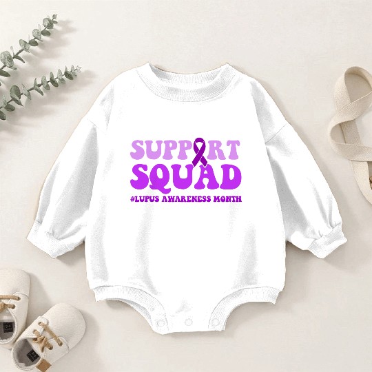 In May We Wear Purple Lupus Awareness Month Baby Romper Sweatshirts