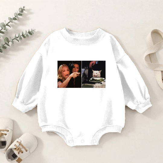 Yelling At A Cat Meme Baby Romper Sweatshirts