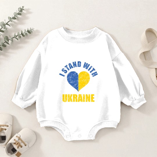 Support Ukraine I Stand With Ukraine Ukrainian Baby Romper Sweatshirts