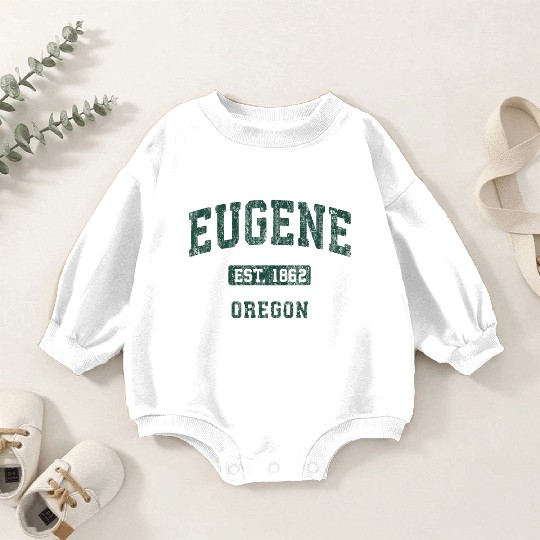 Eugene Oregon Or Athletic Sports Baby Romper Sweatshirts