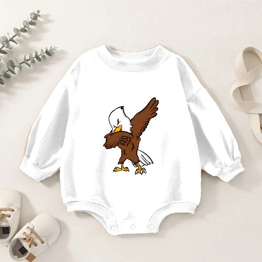 Dabbing American Bald Eagle Baby Romper Sweatshirts
