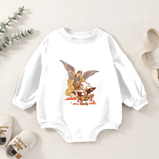 St Michael The Archangel Baby Romper Sweatshirts