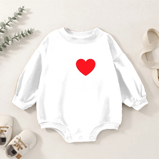 I Love Chicago Baby Romper Sweatshirts