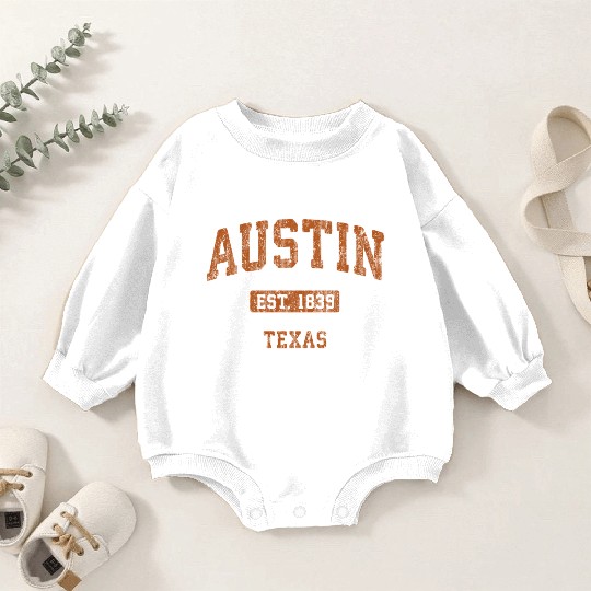 Austin Texas Tx Athletic Sports Baby Romper Sweatshirts