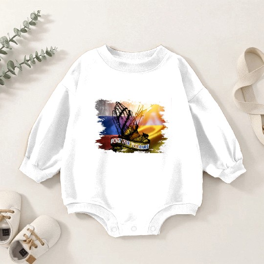 Pray For Ukraine Solidarity Support Ukraine Baby Romper Sweatshirts