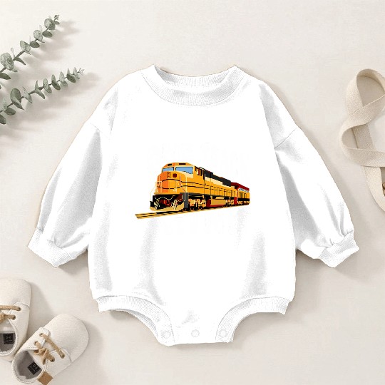 One Track Mind Train Engine Baby Romper Sweatshirts