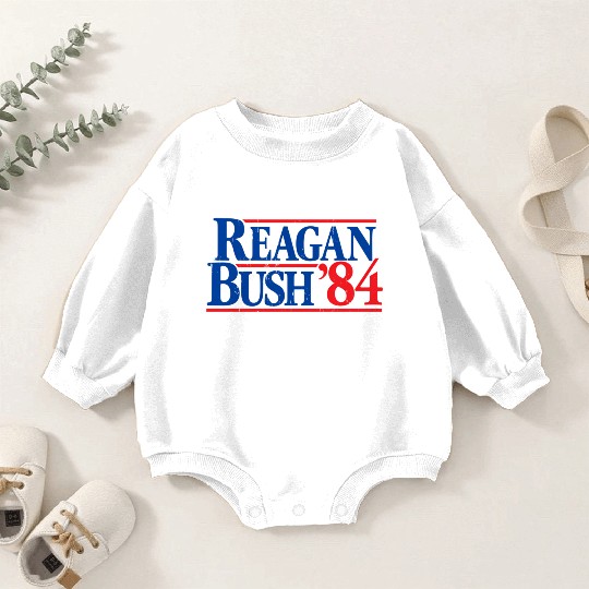 Reagan Bush '84 Republican Baby Romper Sweatshirts