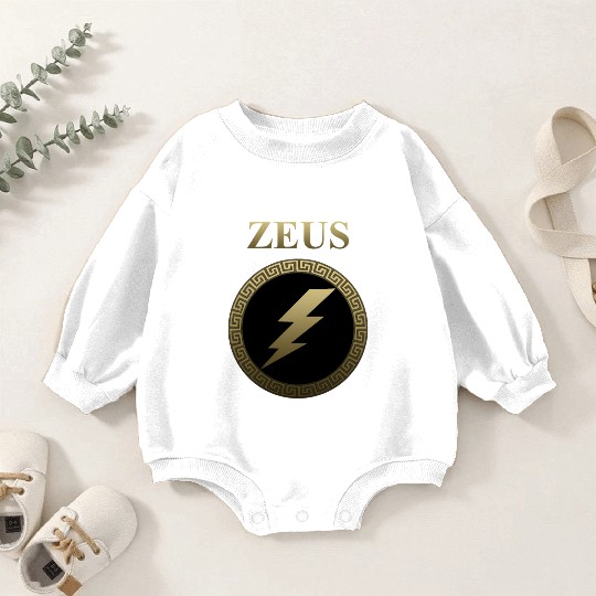 Zeus Ancient Greek God Thunderbolt Baby Romper Sweatshirts
