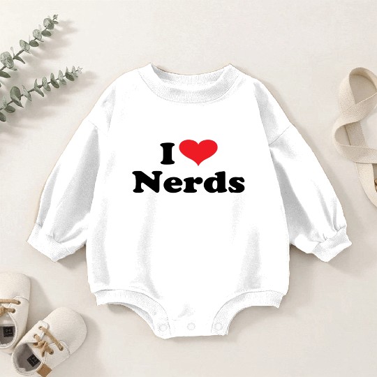Cute I Love Nerds Baby Romper Sweatshirts