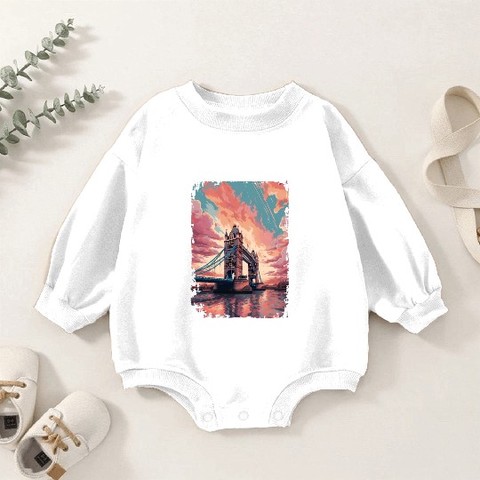 London Skyline Baby Romper Sweatshirts