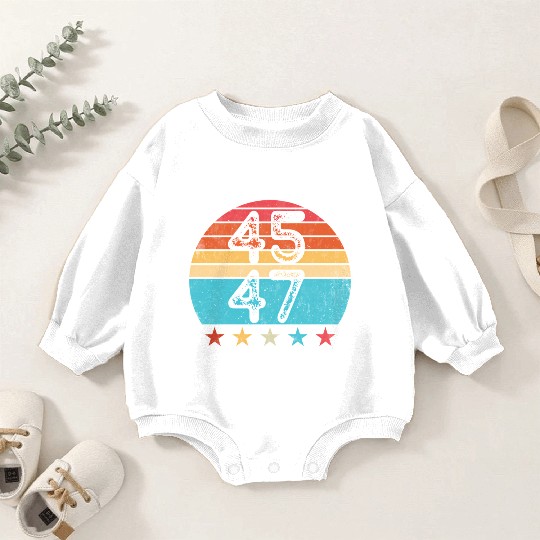 4547 American Flag 45 47 2024 Baby Romper Sweatshirts