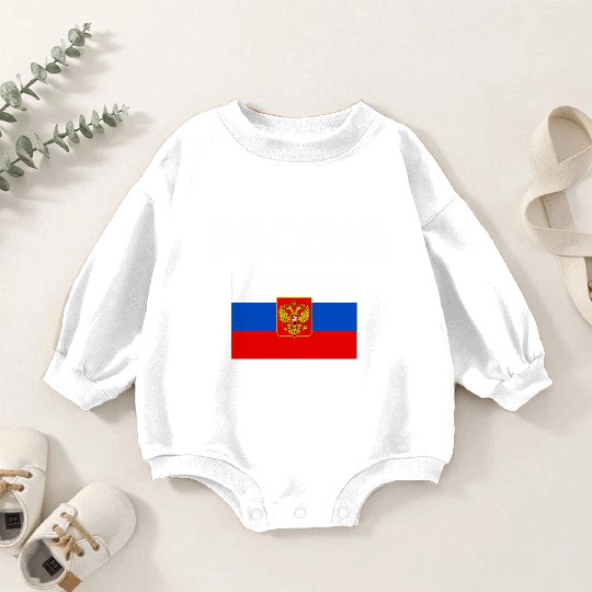 Russia Flag Russian Poccna Flags Baby Romper Sweatshirts