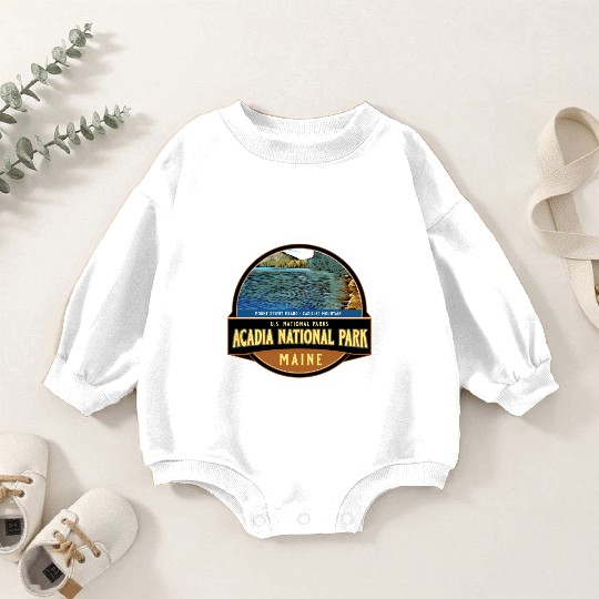 Acadia National Park Maine Vacation Baby Romper Sweatshirts
