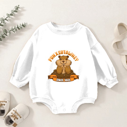 Groundhog Day Phil Ground Hog Punxsutawney Baby Romper Sweatshirts