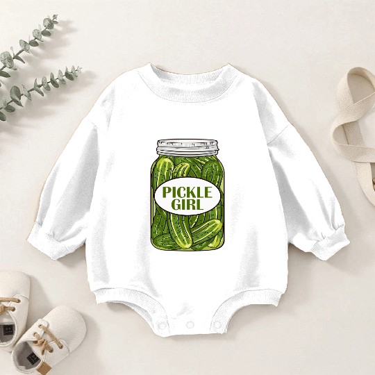 Pickle Girl Who Loves Pickles Baby Romper Sweatshirts