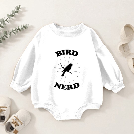 Bird Nerd Bird Watching Baby Romper Sweatshirts