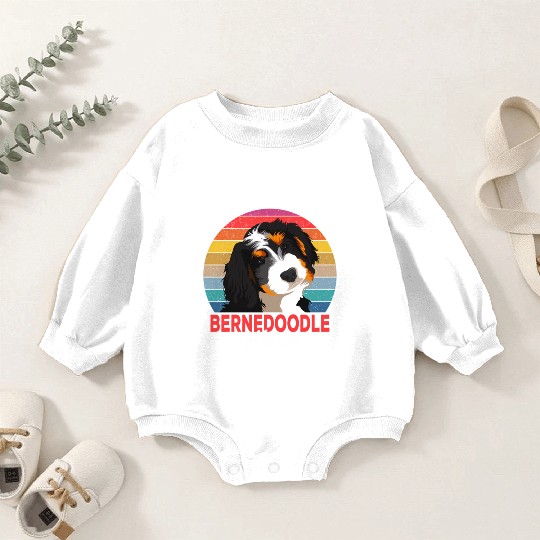 Bernedoodle Mama Dog Mom Owner Baby Romper Sweatshirts