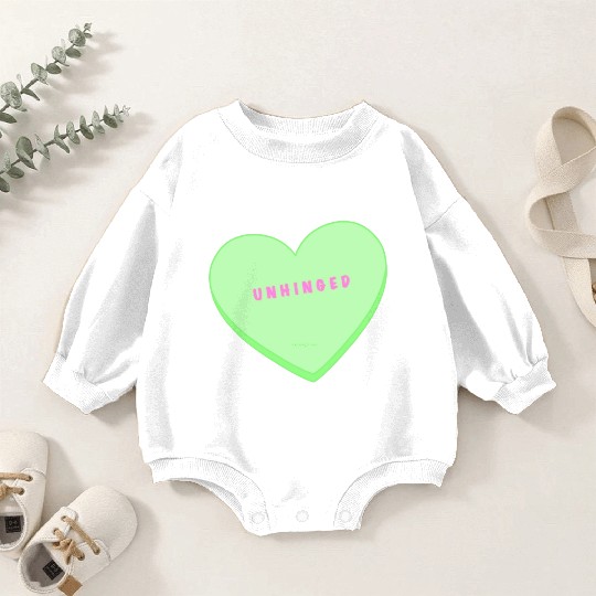 unhinged conversation heart Baby Romper Sweatshirts
