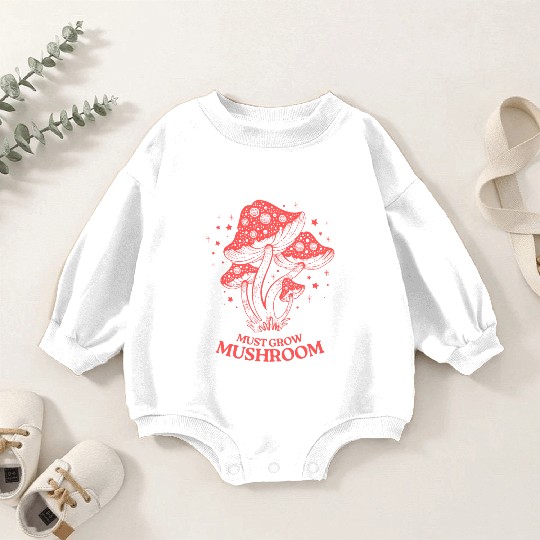 cool Mushroom farmer Baby Romper Sweatshirts