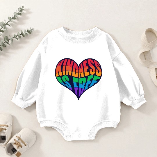 kindness is free love Baby Romper Sweatshirts