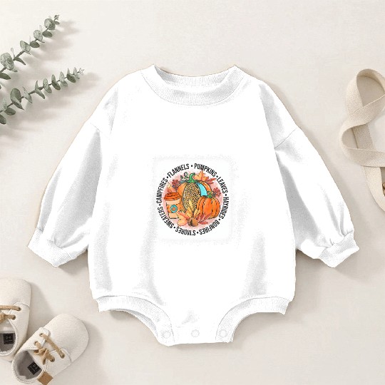 It's Fall Y'all Happy Fall Vibes Autumn Leaves Baby Romper Sweatshirts
