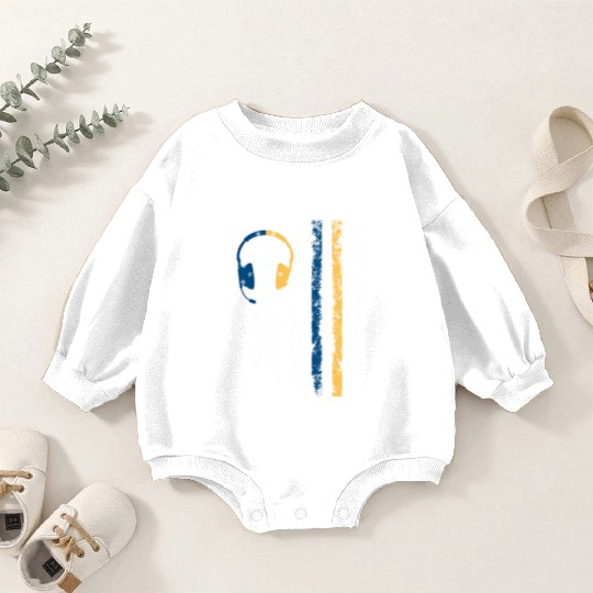 Gold Blue Line 911 Police Dispatcher First Baby Romper Sweatshirts