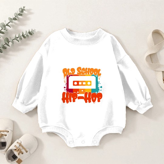 Old School Hip Hop 80S 90S Cassette Music Baby Romper Sweatshirts