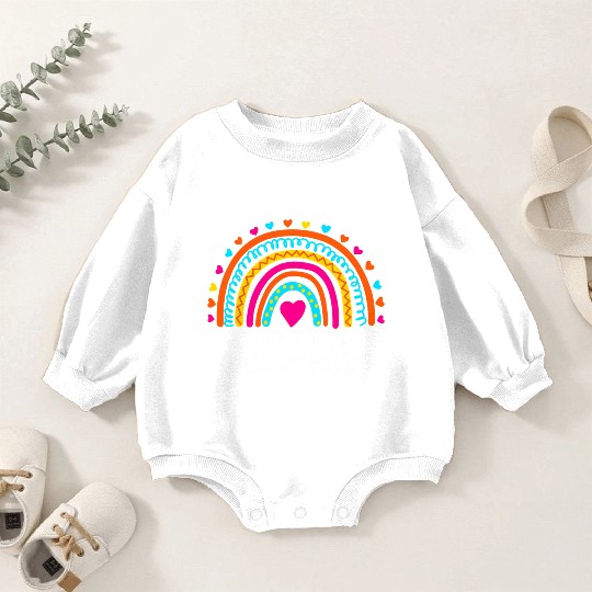 Rainbow I Love You All Class Dismissed Teacher For Baby Romper Sweatshirts