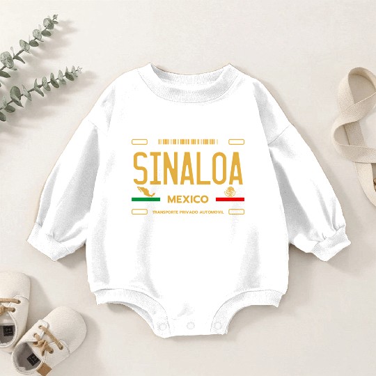 Sinaloa Meco License Plate Aesthetic Sinaloa Baby Romper Sweatshirts