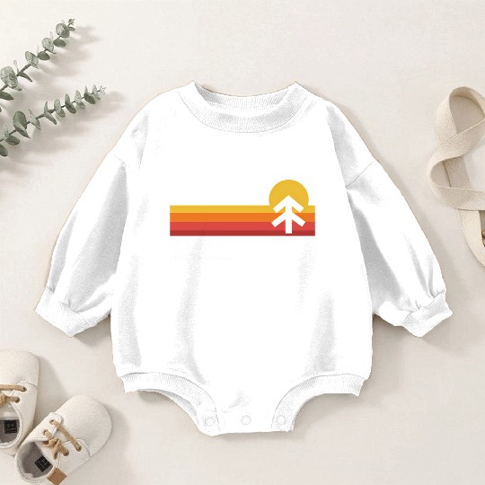 Retro Sunset Pisgah National Forest Asheville Baby Romper Sweatshirts