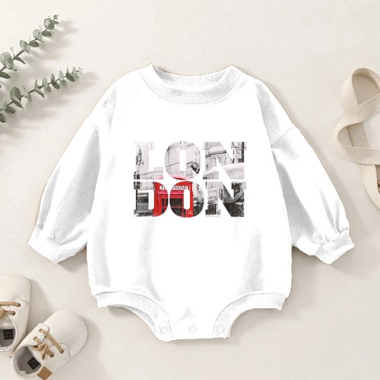 London England Phototography Illustration Baby Romper Sweatshirts