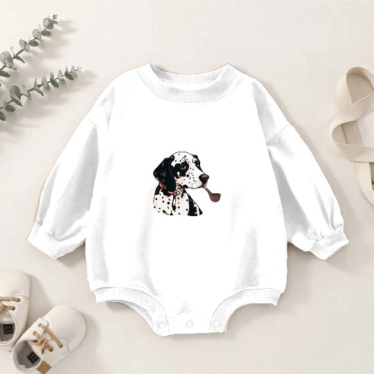 Dalmatian Tabacco Baby Romper Sweatshirts