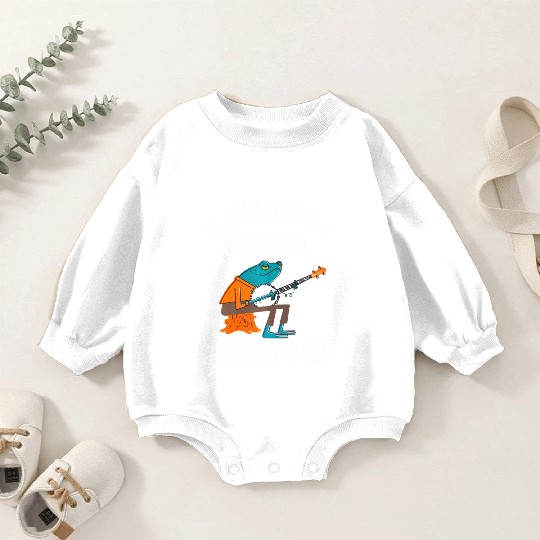 Classically Trained Decomposer Funny Frog Playing Baby Romper Sweatshirts