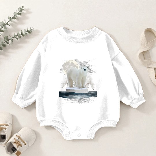 Polar Bears Wildlife Zoo Animal Zookeeper Nature Baby Romper Sweatshirts