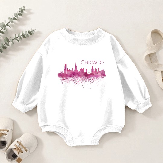 Chicago yline Baby Romper Sweatshirts