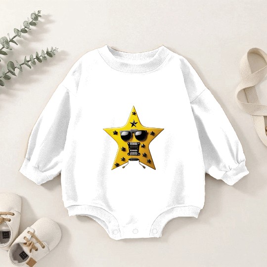 Rock and Roll Royalty The Guitar of a Star Baby Romper Sweatshirts