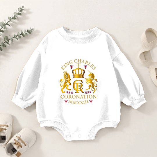 King Charles Iii British Monarch Royal Coronation Baby Romper Sweatshirts