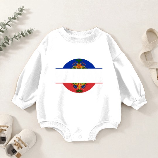 Haitian Flag Haiti Coat Of Arm Ayiti Day Pride Baby Romper Sweatshirts